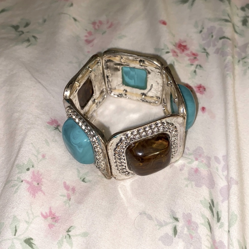 Turquoise and brown stome bracelet